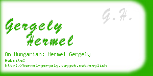 gergely hermel business card